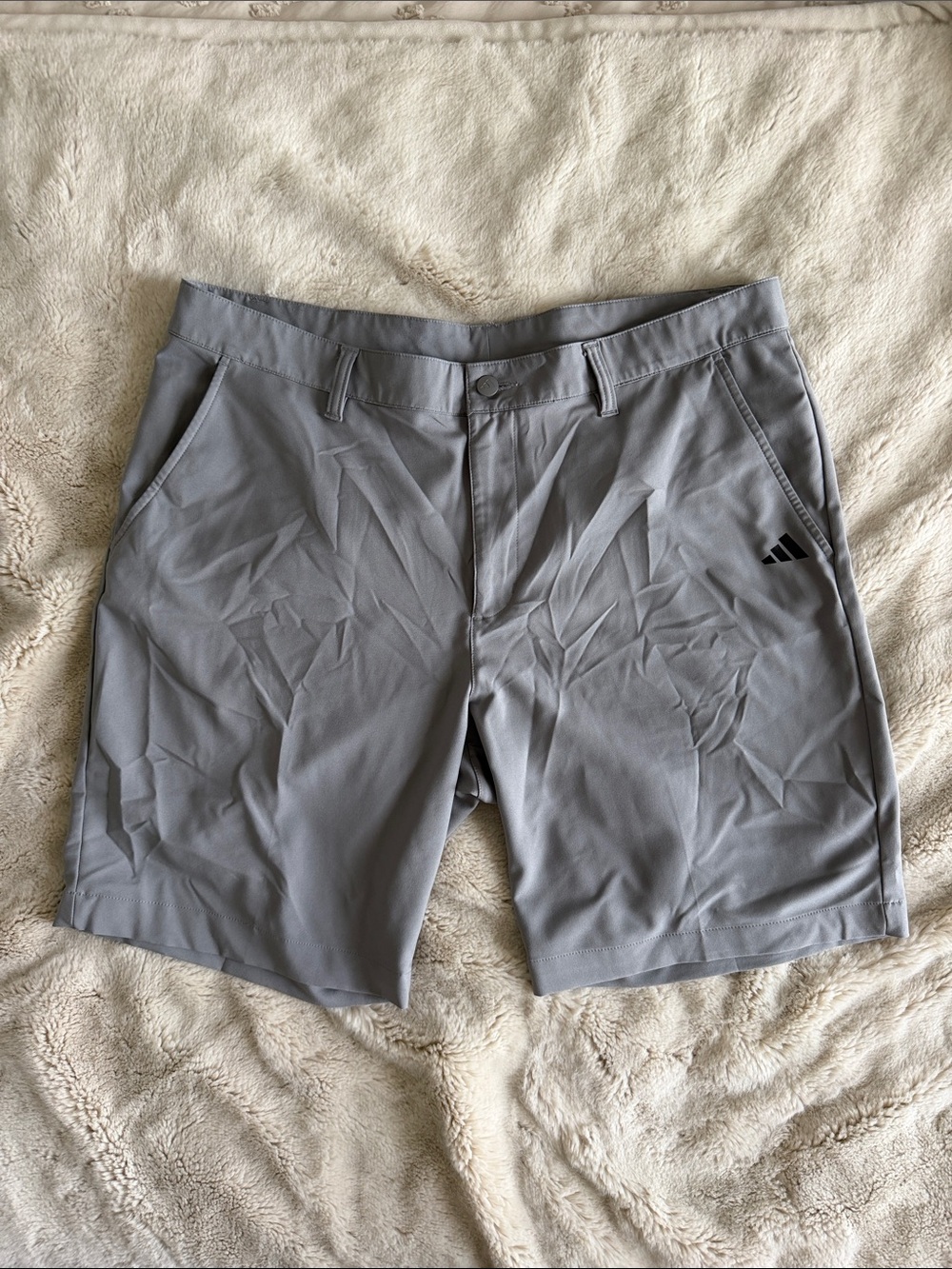adidas Men’s Light Gray Performance Hybrid Shorts